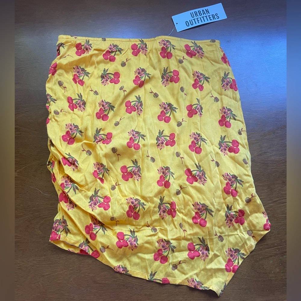 NWT Yellow Cherry Skirt